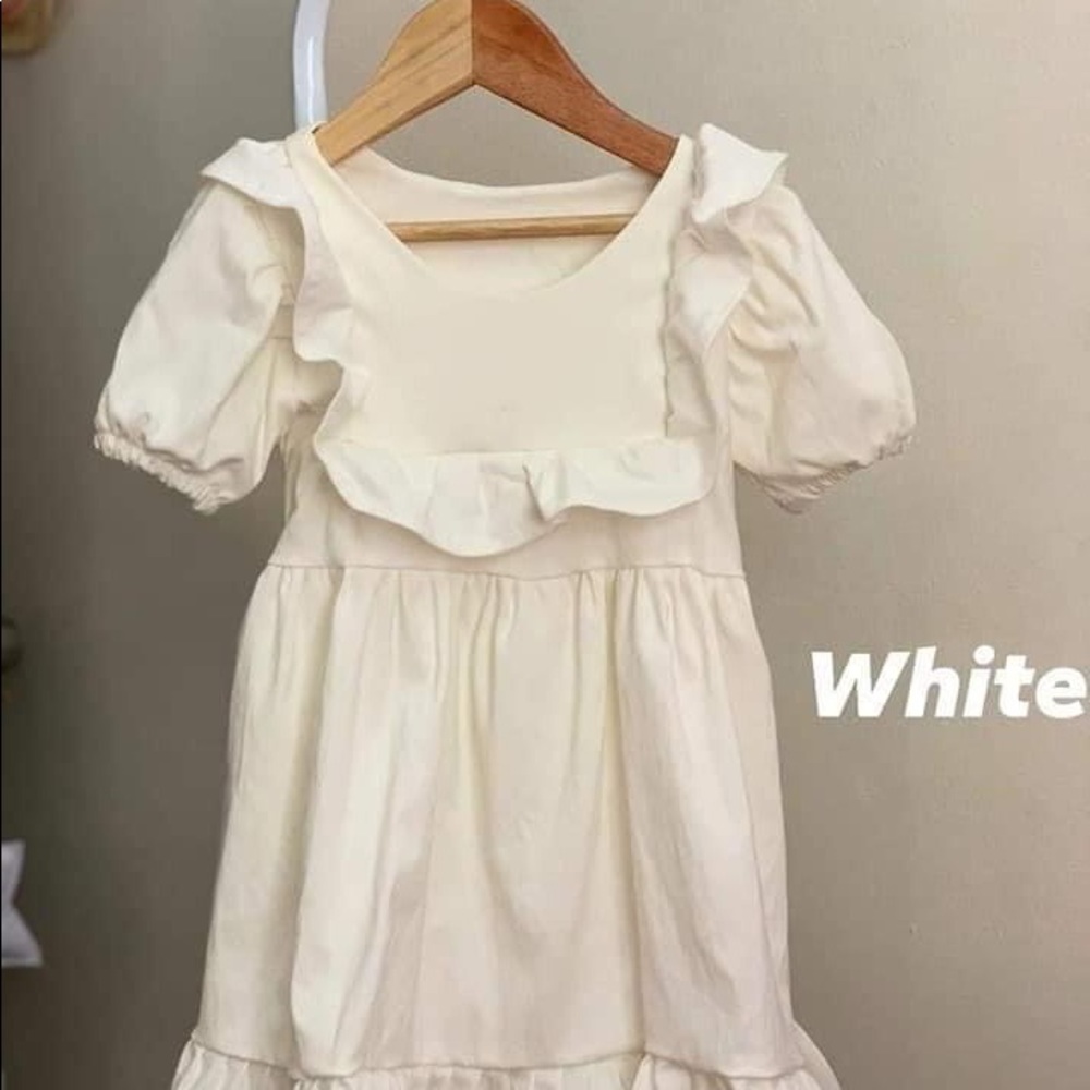 2-3 years old girls dress white